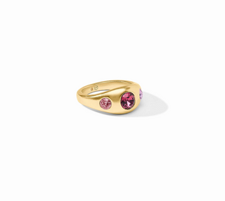 Rainbow Signet Ring - Pink Dawn