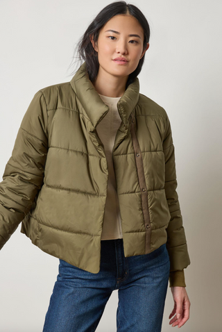 Knit Cuff Jacket - Evergreen