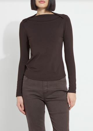 Electra Cross Boated Neck Top in Double