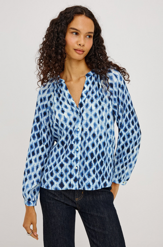 Saint Top in Sapphire Shibori