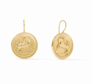 Saratoga Horse Earrings - Gold