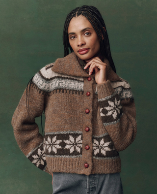The Nordic Scholar Cardi - Hickory Fair Isle