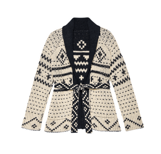The Reversible Shepherd Cardigan - Navy & Cream