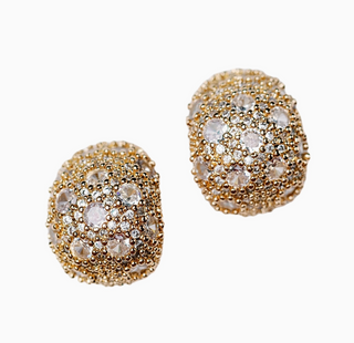Pave Crystal Gumdrop Holiday Statement Earrings