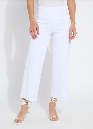 Layton Wide Leg Crop in White