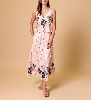 Mena Ankle Dress in Liora Print