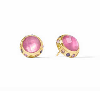 Rainbow Stud - Iridescent Tourmaline Pink