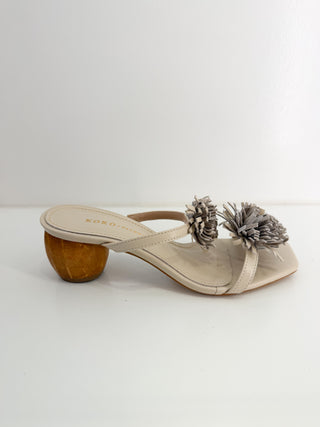 Aliza Heel in Nude Leather