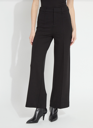Nadia Zip Front Ponte Trouser in Black