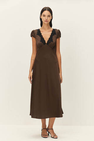 Manon Dress in Brown