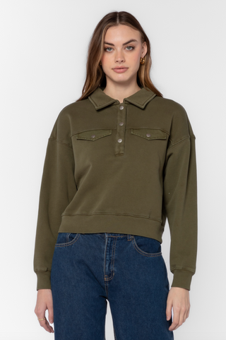 Hancock Sweatshirt in Washed Olive