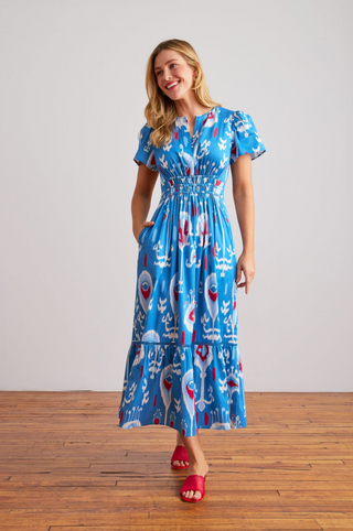 Eloise Dress in Americana Ikat