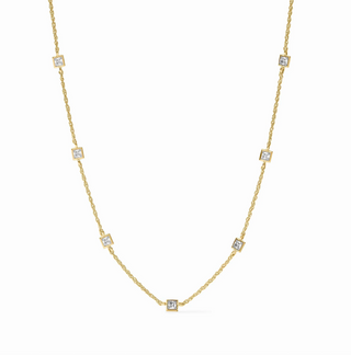 Jolie Delicate Station Necklace in Cubic Zirconia