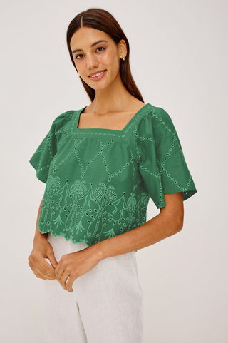 Laine Top in Clover