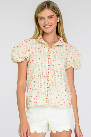 Emily Top in Mini Cherries