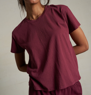 Harley Boxy Crew Tee - Burgundy