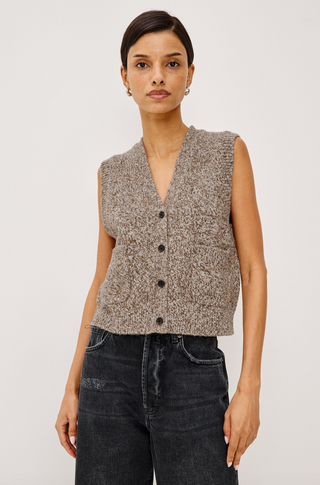 Kasmir Top in Brown Melange