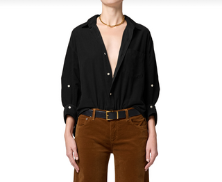 Kayla Shirt in Cord in Charcoal
