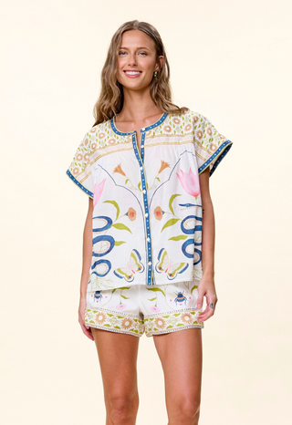 Hadley Top in Montecito Print