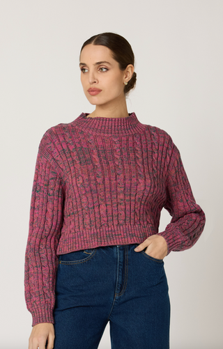 Amore Sweater - Dark Rose Multi