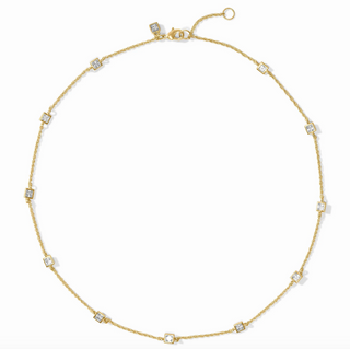 Jolie Delicate Station Necklace in Cubic Zirconia
