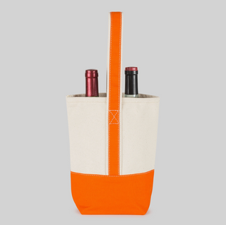 Double Bottle Wine Bag - Orange