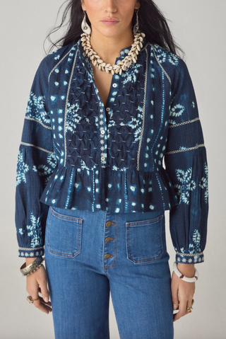 Sora Blouse in Shibori Dreams