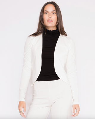 Ponte Knit Bolero in Off White