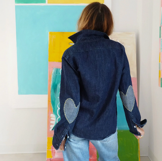 Keaton Denim Shirt in Dark Rinse