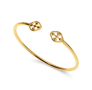 Shield Bangle Bracelet - Gold Vermeil