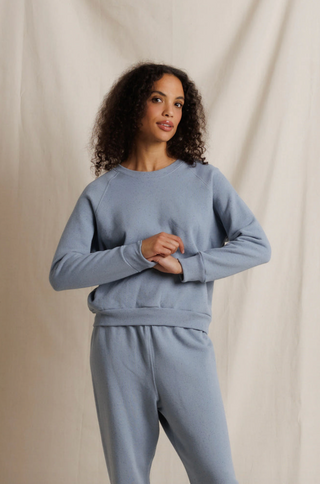 Alexi Speckled LS Crew Neck Sweatshirt in Turbulence
