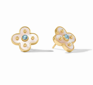 Colette Stud in Chalcedony Blue