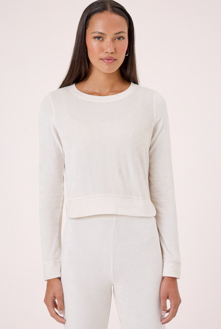 Velour Crop Sweatshirt