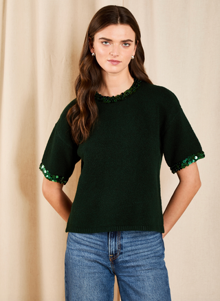 Arianna Sequin Knit Top