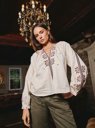 Virginia Top in Otto Embroidery