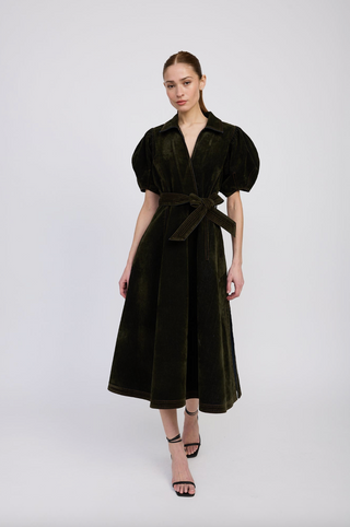 Julien Midi Dress - Olive