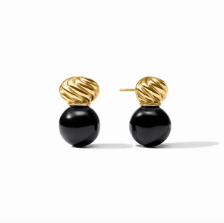 Ravello Midi Earring in Obsidian Black